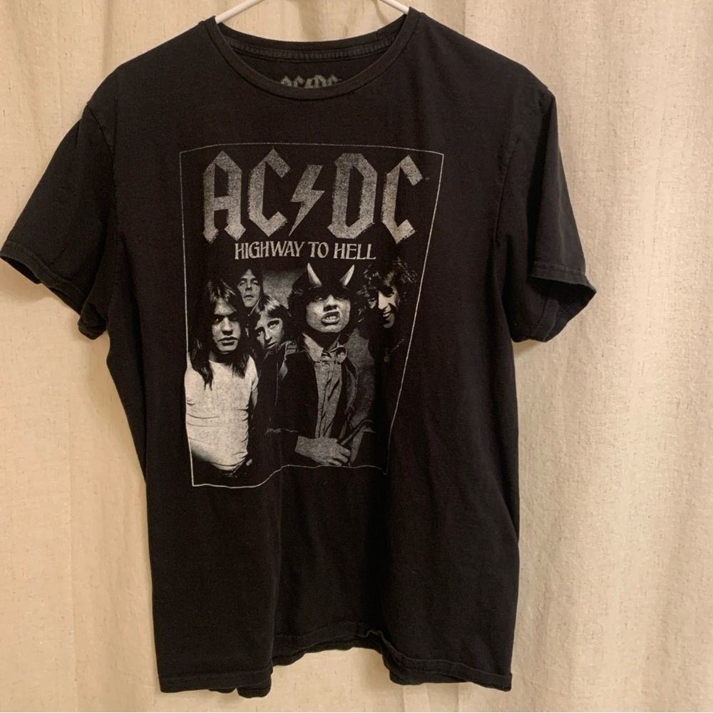 AC/DC Logo Black Cotton Shirt